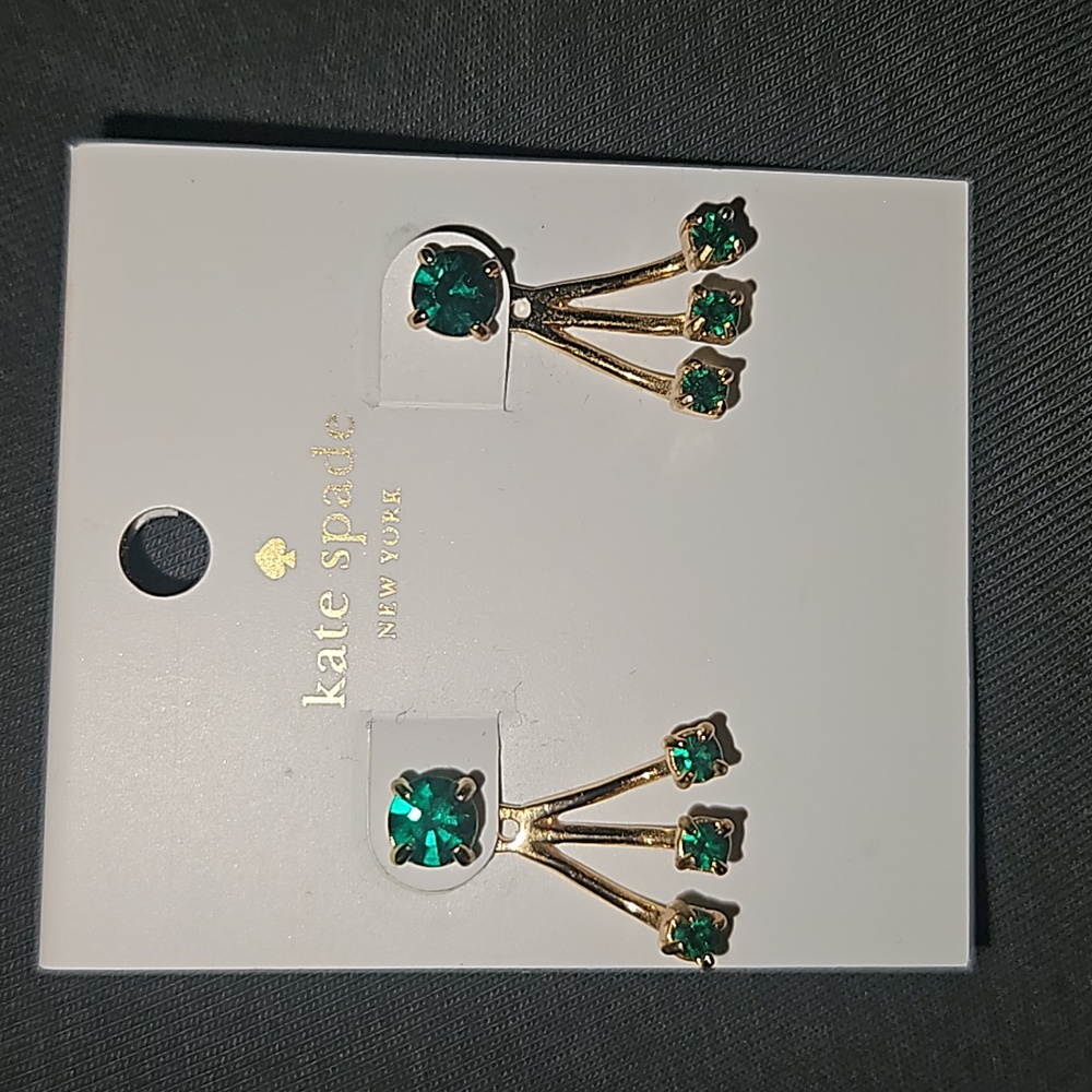 Kate Spade Emerald jacket earrings